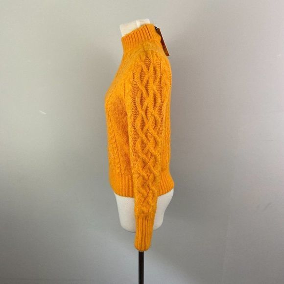 NWT HALOGEN Orange Turtleneck Sweater - Picture 3 of 8